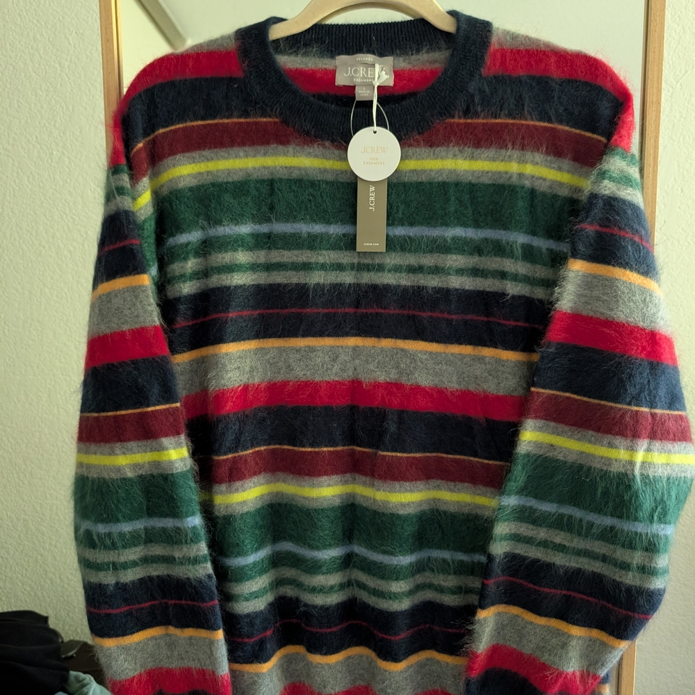 J. Crew Women’s Multicolor Striped Crewneck Sweater